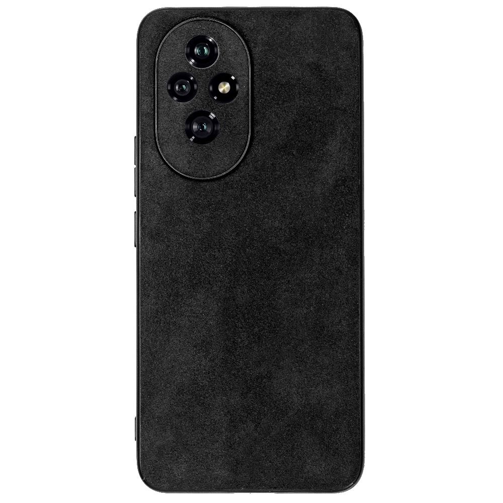 Husa Alcantara SILKASE pentru Honor 200, material soft, culoare negru
