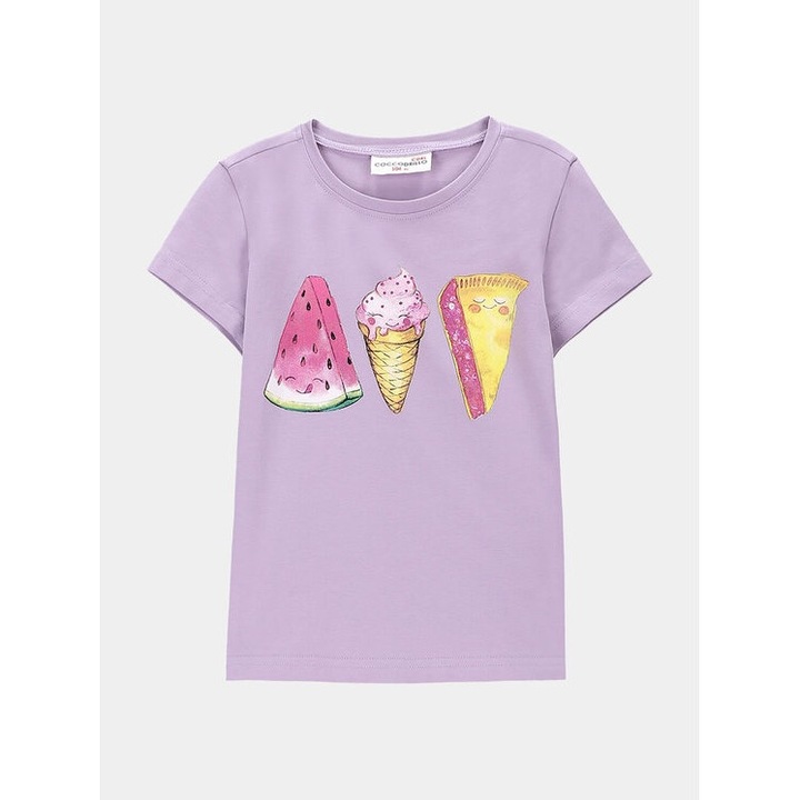 Tricou copii, Coccodrillo, 10149, Violet, Bumbac