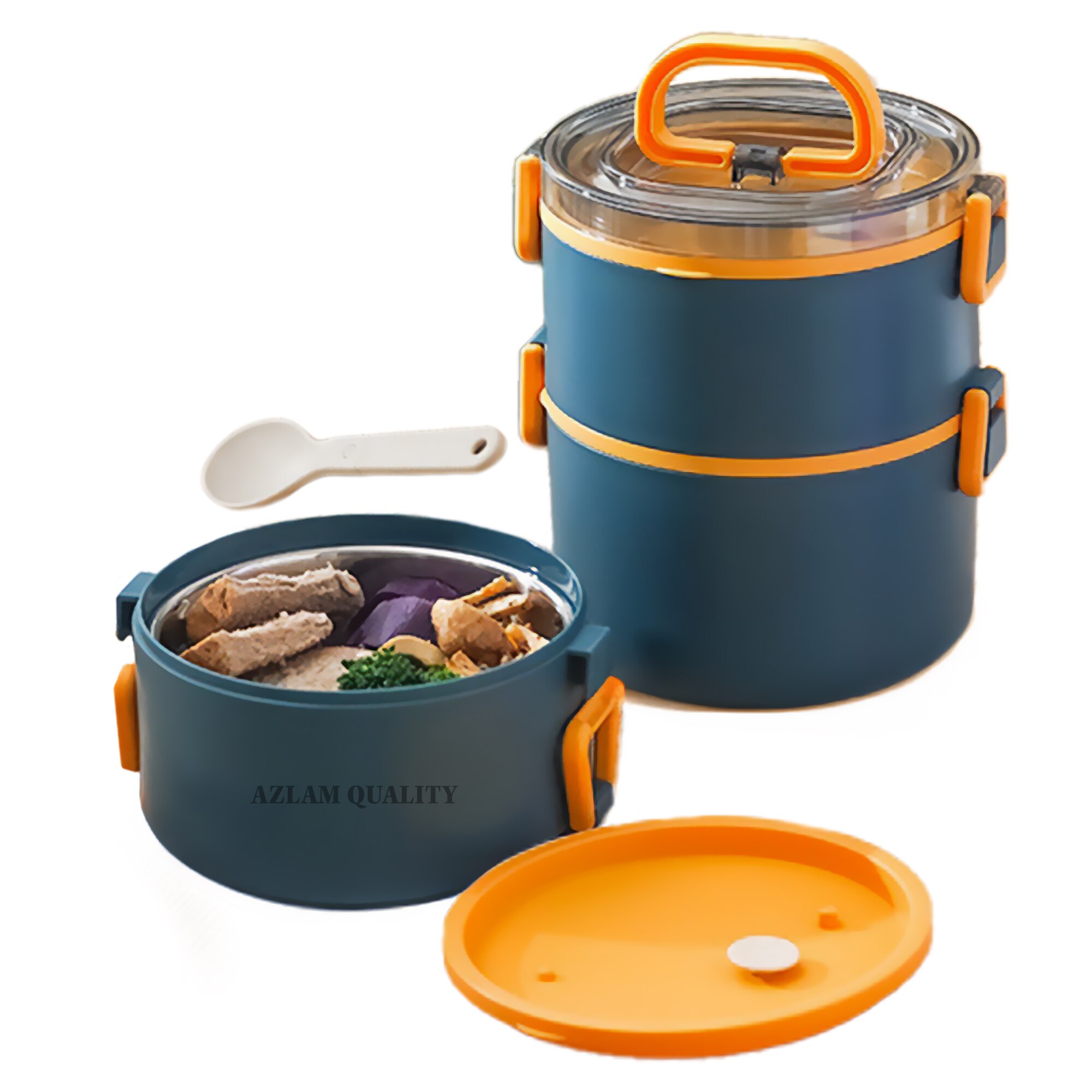 Caserola Termica cu 2 Recipiente Separate, Design Compact si
