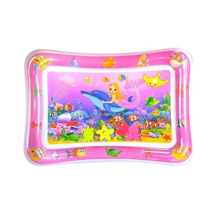 Saltea cu apa pentru bebelusi, Roz, 66x50 cm