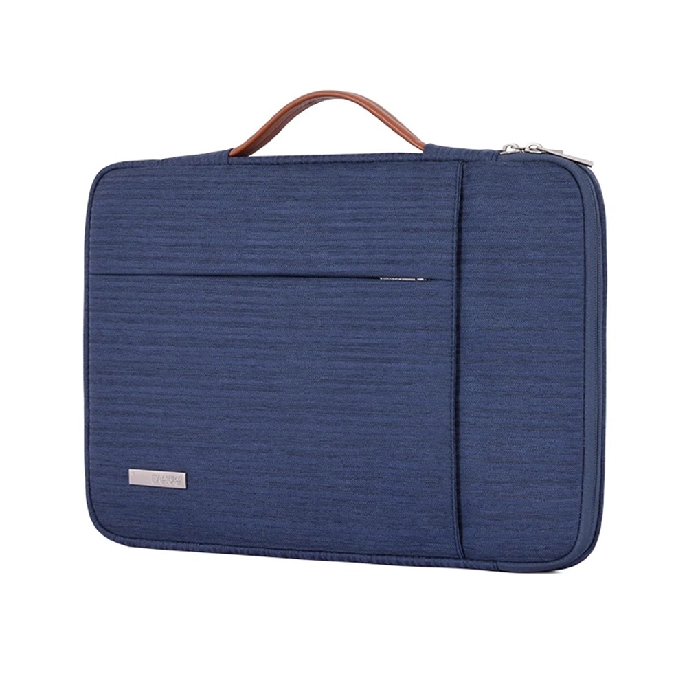 Geanta pentru laptop, diagonala maxima 15-16", inchidere cu fermoar, buuzunaer suplimentare, protectie acti soc, poliester, Albastru