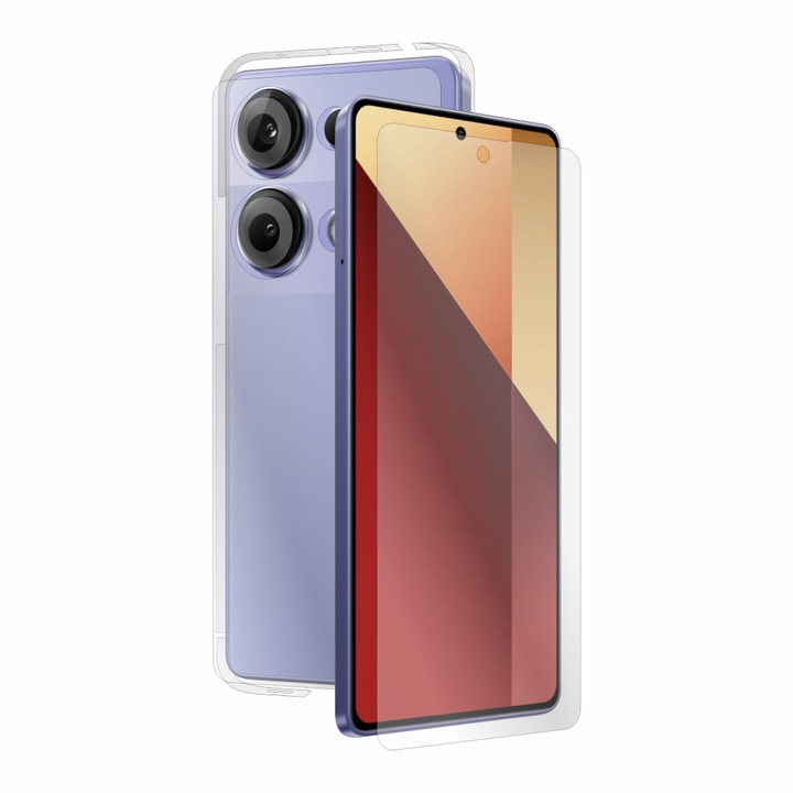 Folie protectie, compatibil cu Xiaomi Redmi Note 13 Pro 4G, acoperire ecran, spate si laterale, Alien Surface