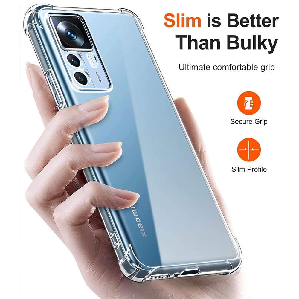 Husa protectie Mat-Tech compatibila cu Xiaomi 12T / 12T Pro, Protectie Camera, Colturi anti-soc, Decupaje Precise, Rezistenta la impact, Margini ridicate pentru protectia ecranului, Transparenta