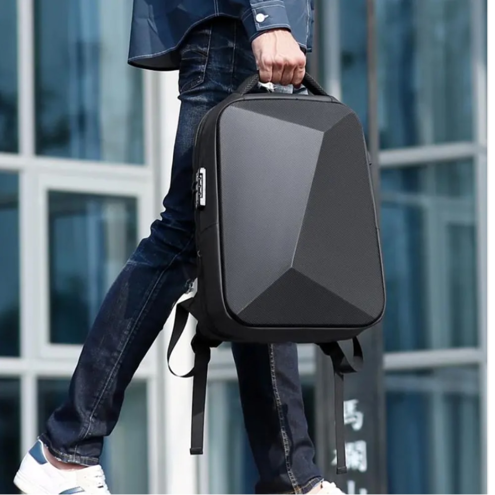 Rucsac Laptop 15 inch, SALENDRO, impermeabil, extensibil, negru, 18L-32L