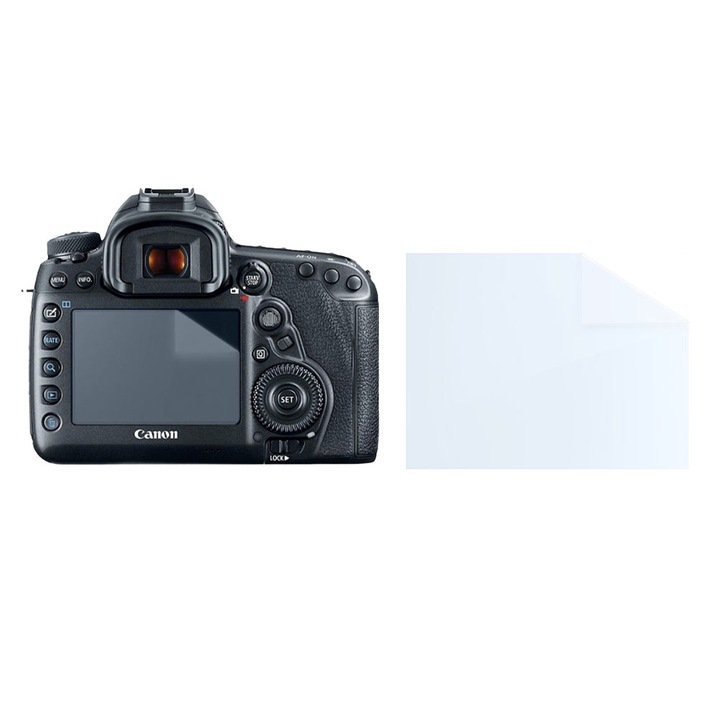 Fóliakészlet Canon EOS 5D Mark IV, FONIX LENS DEFENSE, 1 szilikonfólia képernyőhöz, ütésálló, karcolásgátló, regenerálható, tartós, időjárásálló, átlátszó