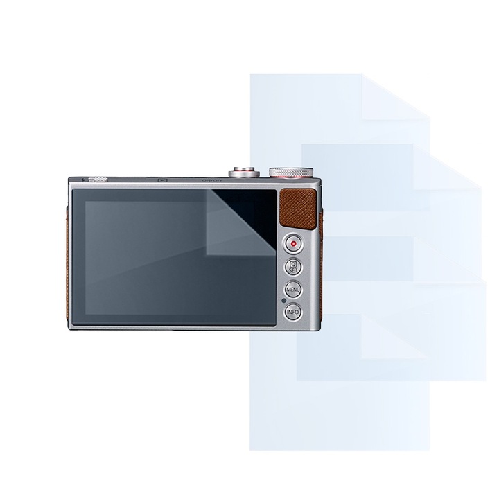 Filmkészlet Canon Powershot G9 X Mark II-hez, FONIX LENS DEFENSE, 4 szilikon képernyőfólia, ütésálló, karcmentes, regenerálható, tartós, időjárásálló, átlátszó