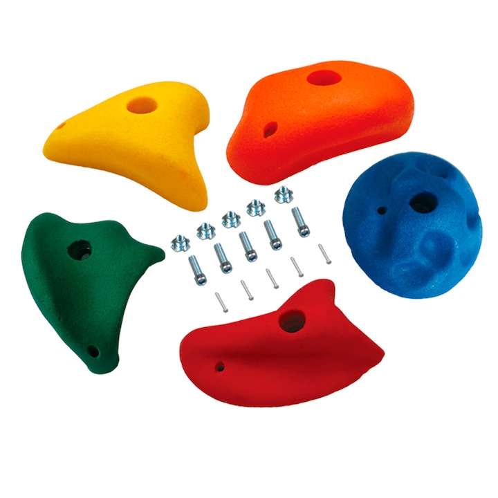 Комплект от 5 броя детски катерушки, Пластмасови, Многоцветни