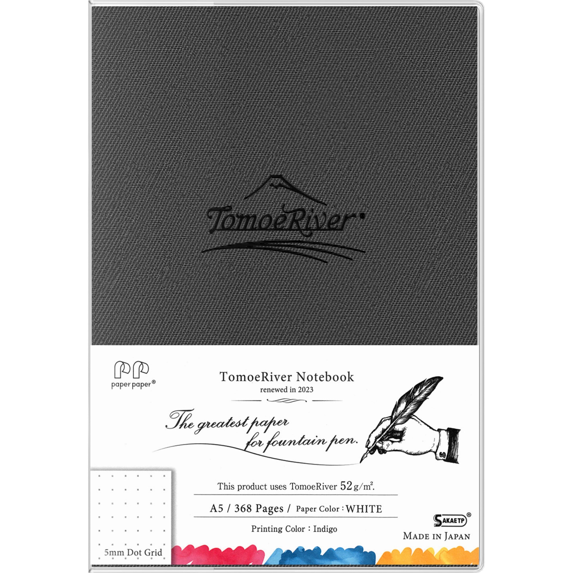 Caiet A5 Tomoe River Hardcover White Dot Grid mm 368 pagini