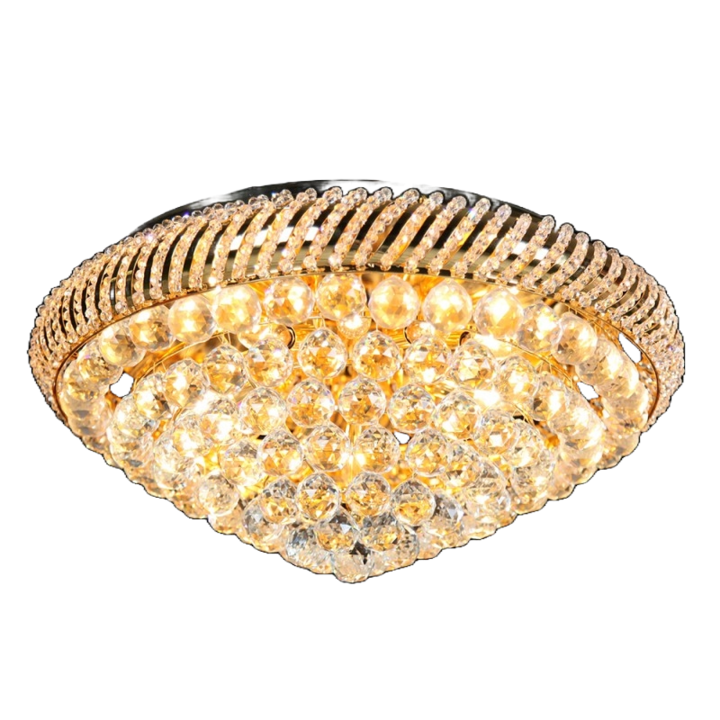 Златен плафон от желязо прозрачно стъкло 60x25 см