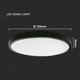Plafoniera LED Rotunda Rama Neagra 18W 6400K IP44