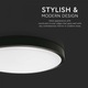 Plafoniera LED Rotunda Rama Neagra 18W 6400K IP44