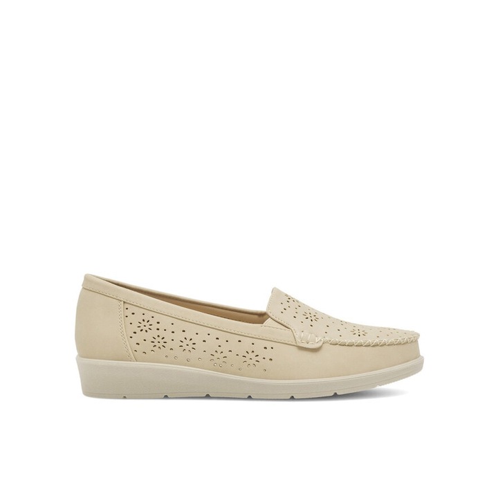 Mocasini dama, Clara Barson, 590559, Piele ecologica, Bej, 41 EU