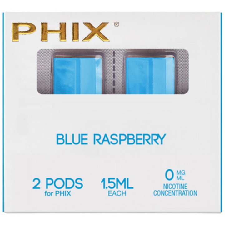 Rezerve tigari electronice Phix Pods 2 Pack (2x 1.5 ml), 0 mg, Blue Raspberry