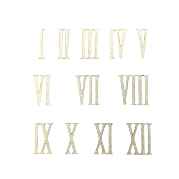 Cifre romane pentru ceas, din ABS, 3 cm