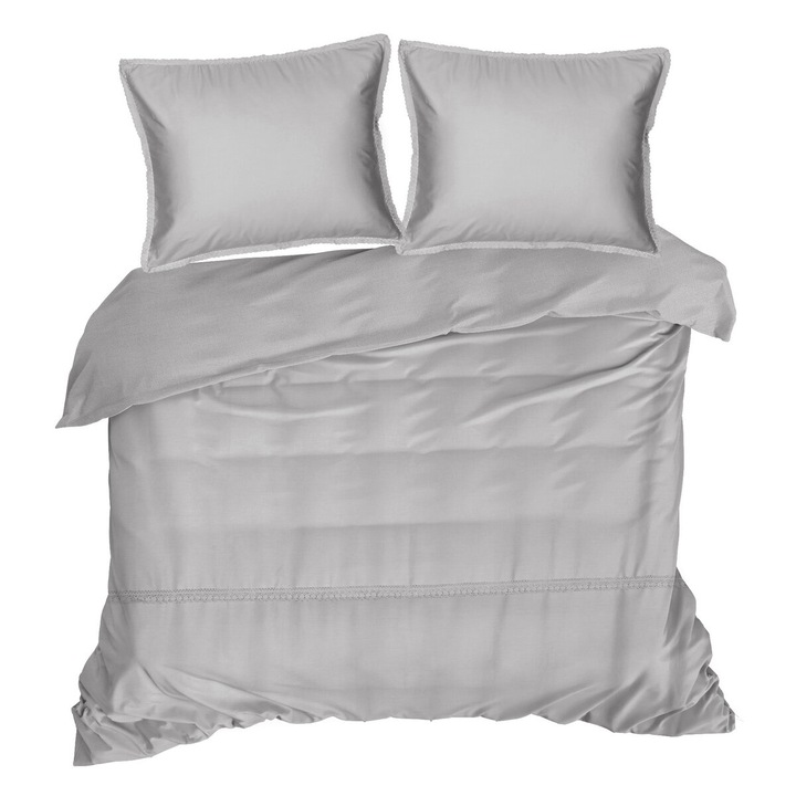 Ágynemű RETRO 160 x 200 cm Eurofirany világosszürke