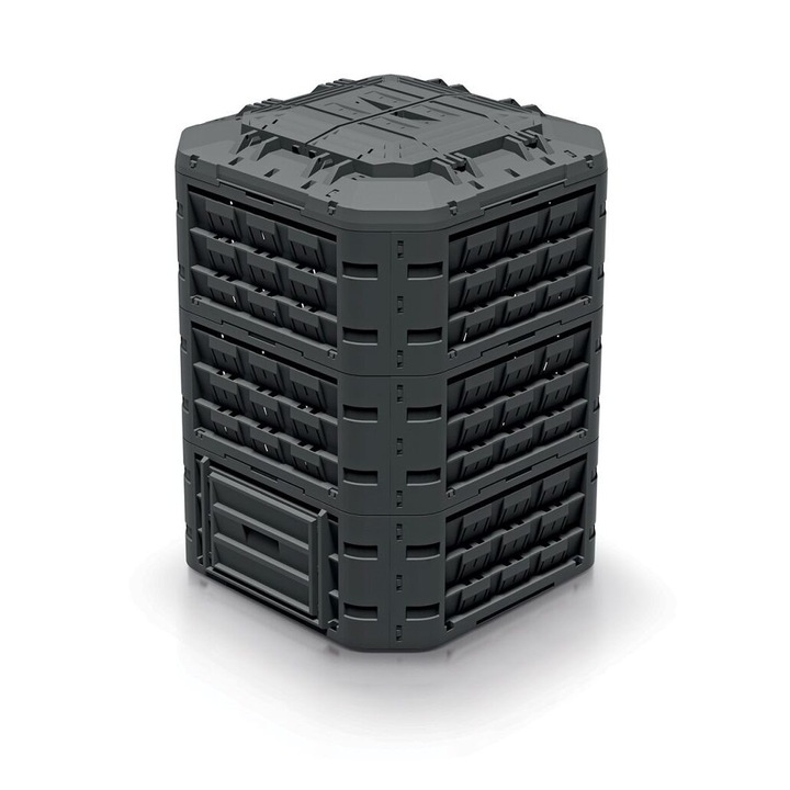 Градински компостер, 950 L, черен, Compogreen, Vario