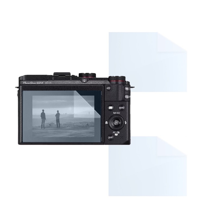 Комплект фолио за Canon PowerShot G3 X, FONIX LENS DEFENSE, 2 силиконови фолиа за екрана, против удар, против надраскване, регенерируем, издръжлив, устойчив на атмосферни влияния, прозрачен