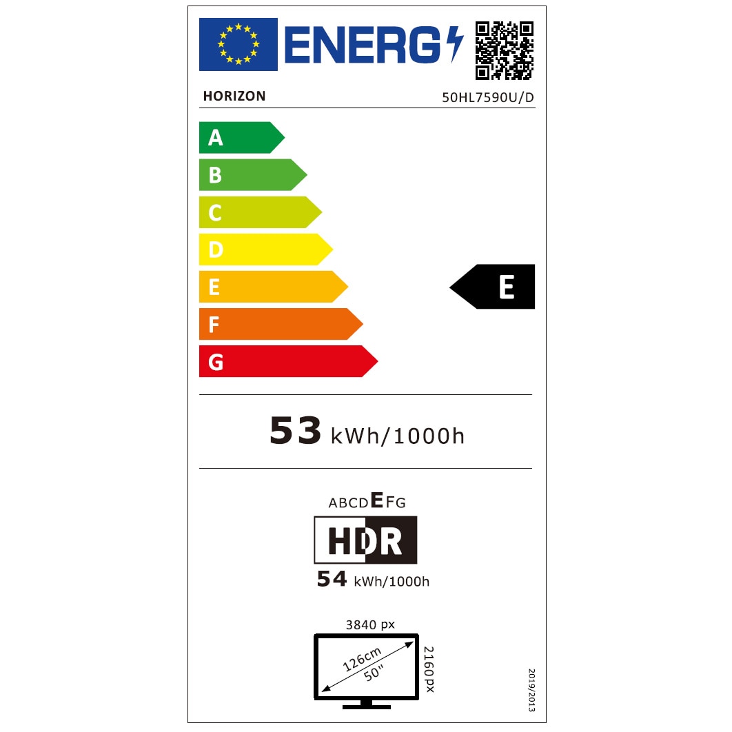Televizor Horizon LED 50HL7590U/D, 126 cm, Smart Google TV, 4K Ultra HD, Clasa E (Model 2024)
