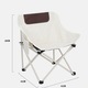 Összecsukható kemping szék, alkalmas piknikezéshez, kempingezéshez, horgászathoz, négyrétegű vastagított laminált pamutszövet, oldalsó zsebekkel, stabil szerkezet, 46x46x68 cm, fehér
