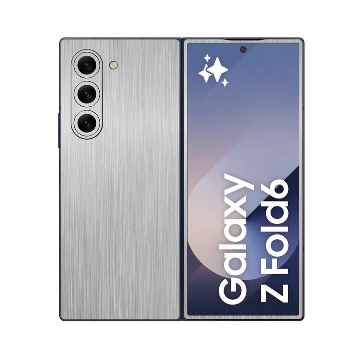 Протектор iSkinz за Samsung Galaxy Z Fold6 - Матирано сребристо, 360 разрез, пълно покритие, защита на задния и страничния капак