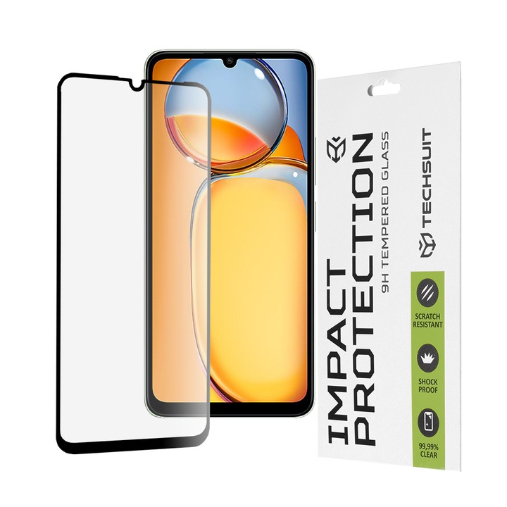 Üvegvédő fixGuard Armor Impact, Full Glue Glass for Xiaomi Redmi 13C 4G / 13C 5G / Poco M6 / C65 - Fekete