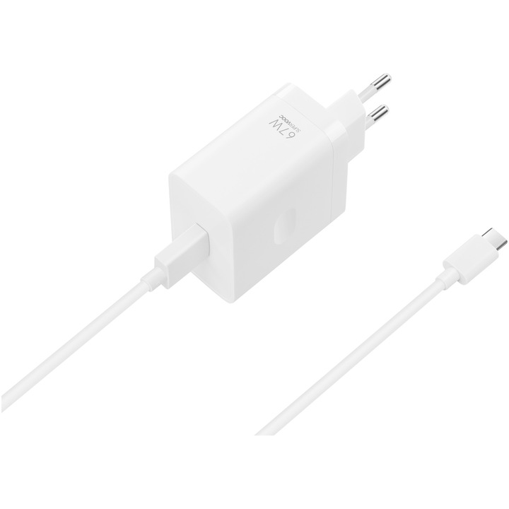 Incarcator retea OPPO SUPERVOOC 67W, Cablu inclus, Alb