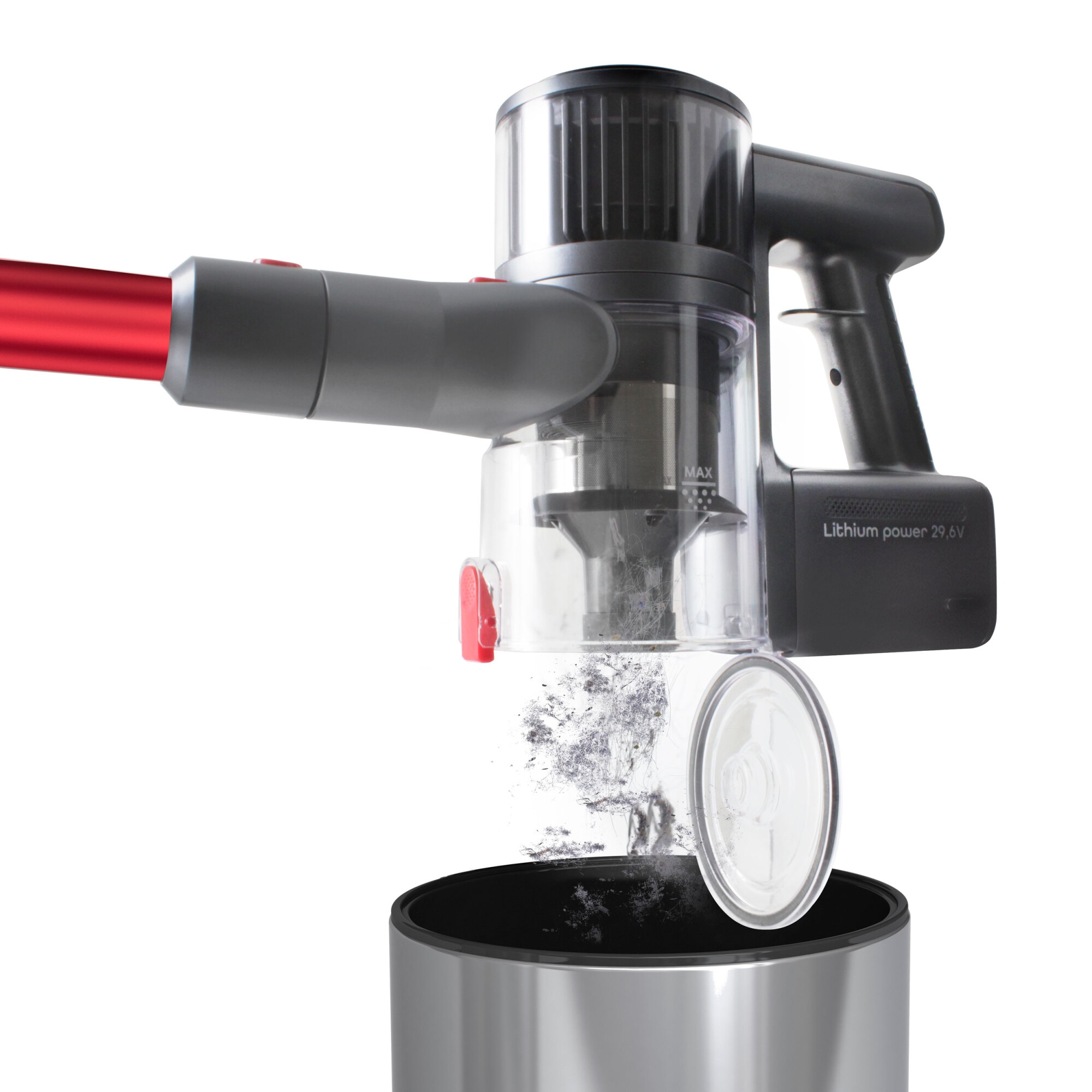 Aspirator vertical 2 in 1, Rohnson M16 Mamba Ultra, 415 W, BLDC, 32kPa, 29.6 V, cyclone, tub metalic pliabil, 55 min