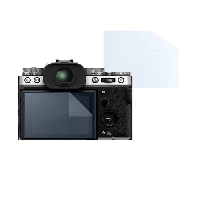 Комплект фолио за FujiFilm X-T30 II, FONIX LENS DEFENCE, силиконово фолио за 1 екран, против удари, против надраскване, регенерируемо, издръжливо, устойчиво на атмосферни влияния, прозрачно