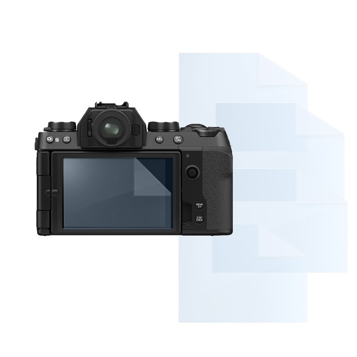 Fóliakészlet FujiFilm X-S20-hoz, FONIX LENS DEFENSE, 4 képernyős szilikonfólia, ütésálló, karcmentes, regenerálható, tartós, időjárásálló, átlátszó
