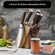Kit de Ascutire cutite cu Sistem de Rulare Salestore.ro® Piatra de Ascutit diamantata, 2 unghiuri 15°/20°, Lemn