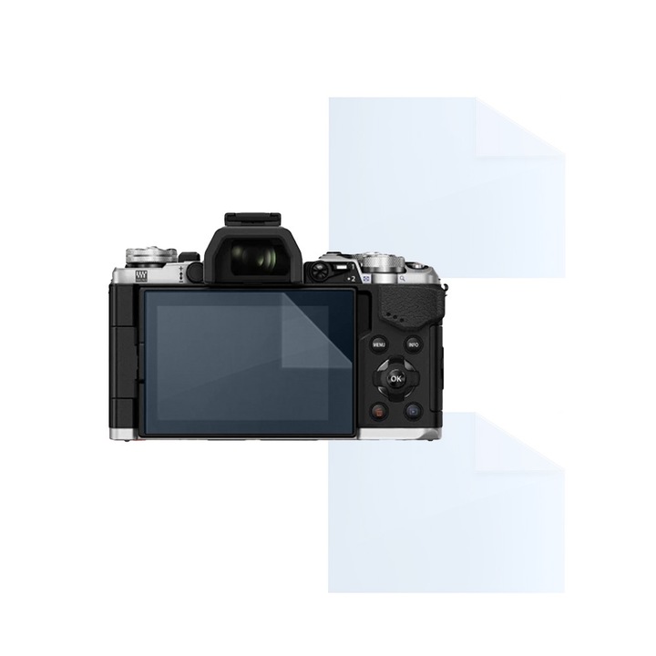 Комплект филми за Olympus E-M5 Mark II, FONIX LENS DEFENCE, 2 силиконови фолиа за екрана, против удари, против надраскване, регенерируеми, издръжливи, устойчиви на атмосферни влияния, прозрачни