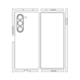 Folie Protectie iSkinz pentru Samsung Galaxy Z Fold6 - Carbon Negru, Split Cut, Skin Adeziv Cover pentru Carcasa Spate