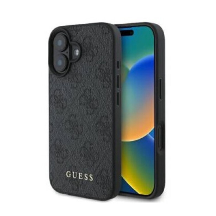 Guess GUHCP16MG4GFGR iPhone 16 Plus 6.7" készülékhez 4G Classic kemény tok fekete
