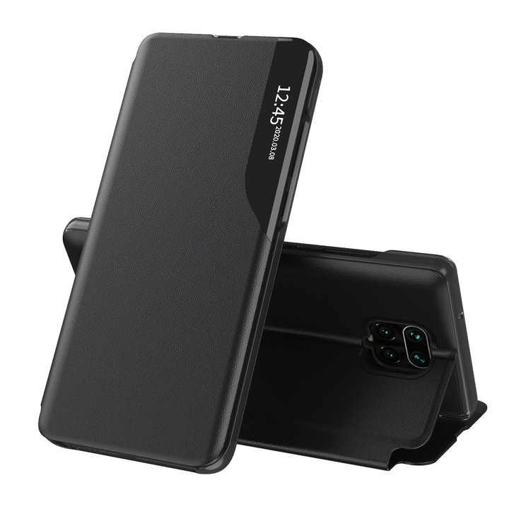 fixGuard eFold sorozatú tok Xiaomi Redmi Note 9S / Note 9 Pro / Note 9 Pro Max készülékekhez - fekete