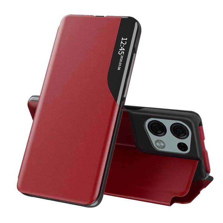 Защитен капак, Macomi™, за OPPO Reno8 Pro, модел от серията eFold, червен