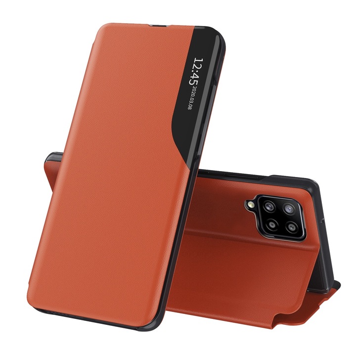 fixGuard eFold sorozatú tok Samsung Galaxy A12 / A12 Nacho telefonhoz - narancs