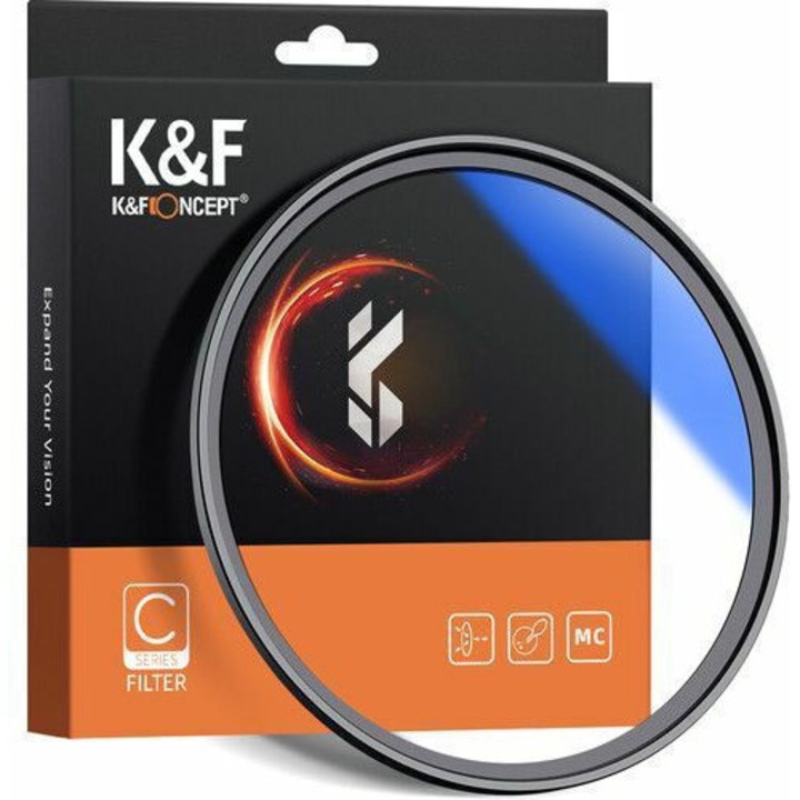 Filtru K&F Concept 72mm Blue Multi-Coated UV Slim, MC, KF01-1427