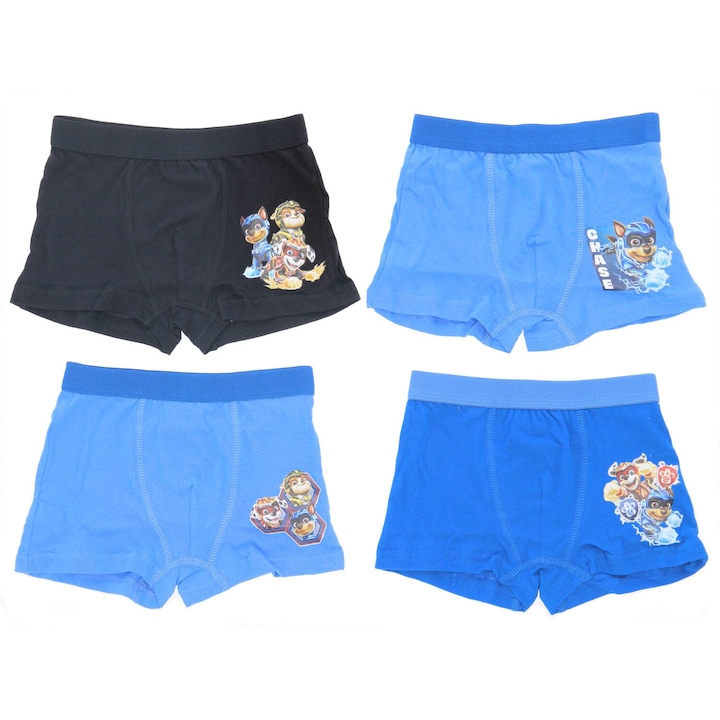 4 páros boxer szett fiúknak, pamut, tarka, Paw Patrol, Többszínű