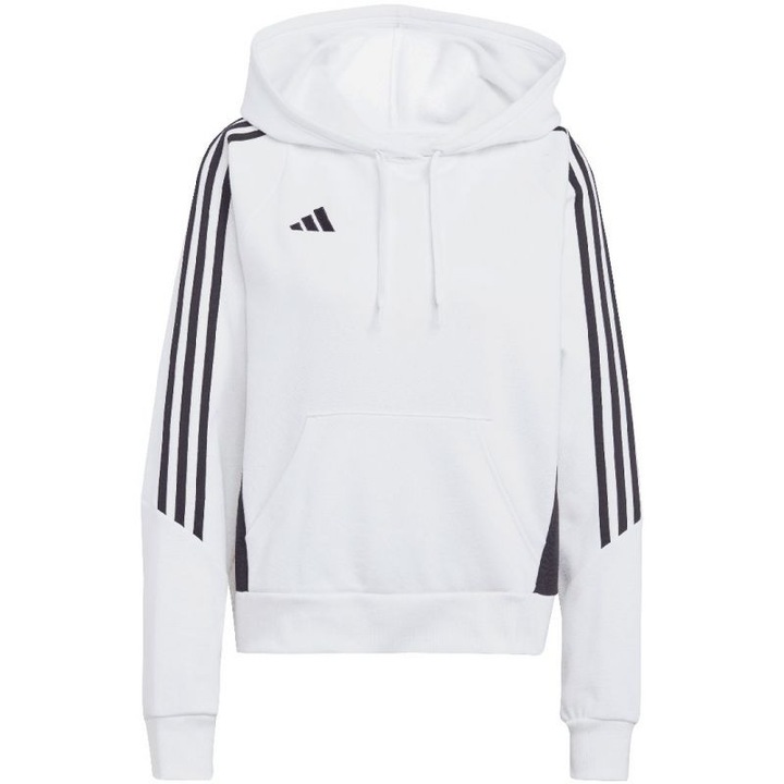 Дамски суичър с качулка Adidas, Памук, Бял