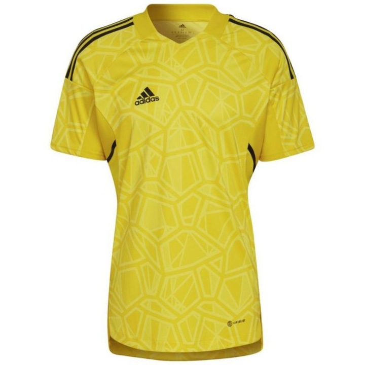 Adidas 22 férfi sportpóló, poliészter, sárga