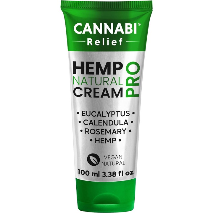 Kenderkrém fájdalomra - 100 ml, ízületekre, izmokra, nyakra, vállra, könyökre, hátra / Cannabi Reief