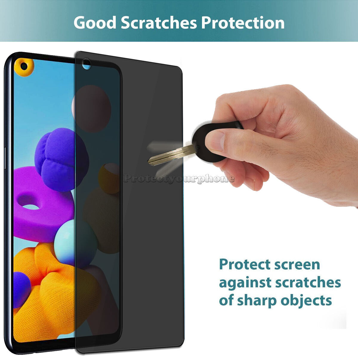 Folie Privacy Compatibila cu XIAOMI 11LITE, Full Cover, 6D, Calitate Premium