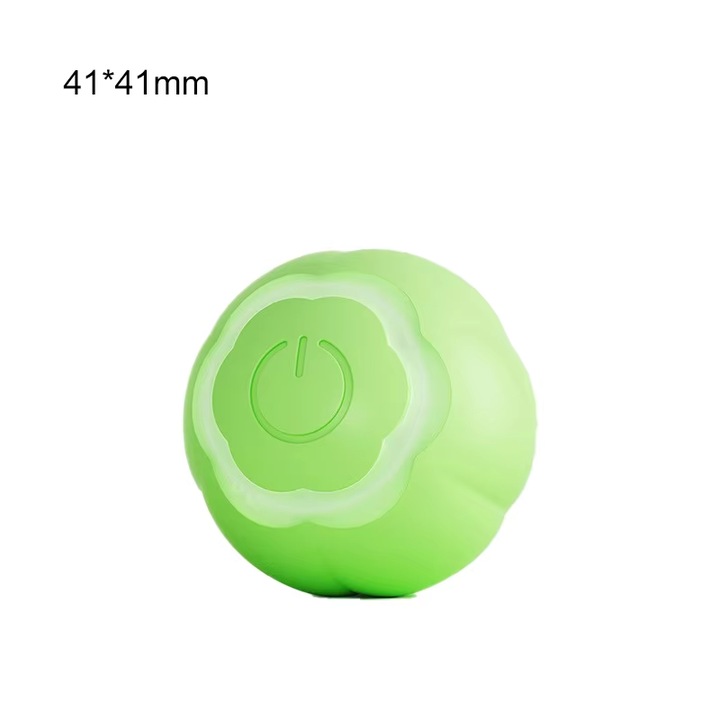 Minge Pisici, Caini, Interactiva Rotatie 360°, Lumini LED, Baterie Imbunatatita, Versiunea 2.0, Cablu USB, model Floare Verde