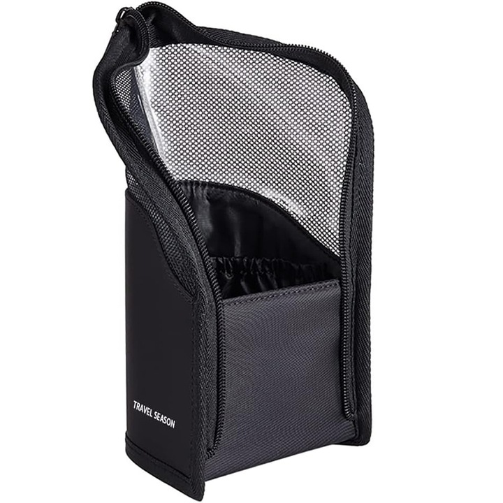Geanta organizatorie pensule pentru calatorie, UBX, din poliester, 25x13x13 cm, neagra