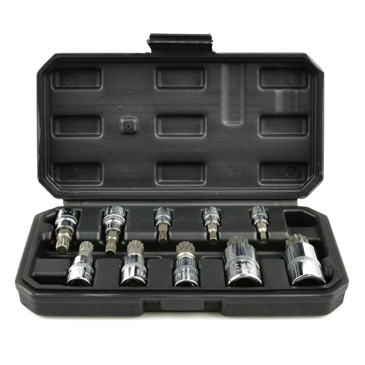 Set biti M Spline XZN, GEKO, 1/2”, 1/4”, 10 piese