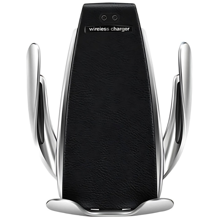 Telefontartó töltéshez, S DEPOT, vezeték nélküli, autós légtelenítő tartókonzol, a legtöbb telefont támogatja, automatikus indukciós markolat, fekete