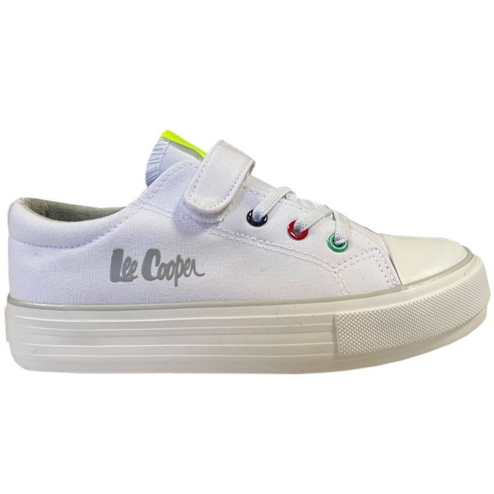 Детски тенис обувки, Lee Cooper Jr, текстил, бели