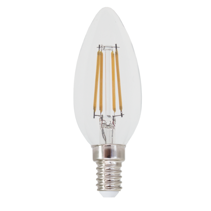LED лампа Lightex FILAMENT, 4W, 220V, E14, C35, CL, 3000K, 470lm
