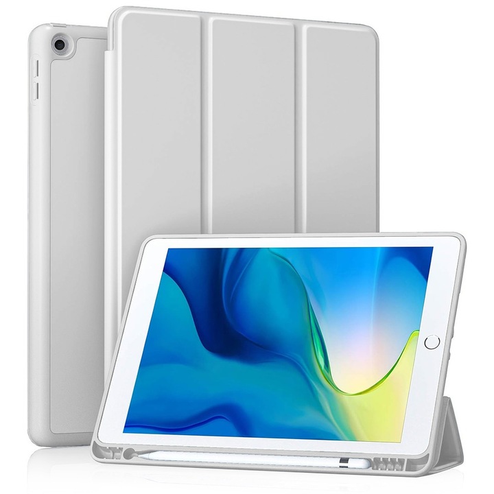 Калъф fixGuard Flex Trifold, Pencil Holder за iPad 10.2 (2019 / 2020 / 2021) - Gray