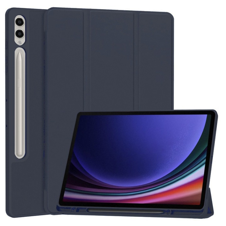 Калъф fixGuard Flex Trifold, Pencil Holder за Samsung Galaxy Tab S9 Plus - Dark Blue